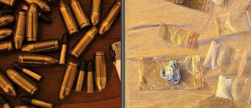 Ponad 1,3 kg narkotyków i amunicja przy zatrzymanych w Szczecinie