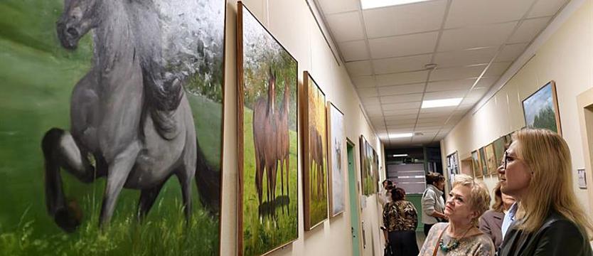 Konie w ruchu i w ciszy. Sztuka Aleksandry Cyglickiej w Urzędzie Gminy Stargard