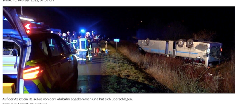W Niemczech na autostradzie A2 doszło do wypadku z udziałem polskiego autobusu. Jest wielu rannych
