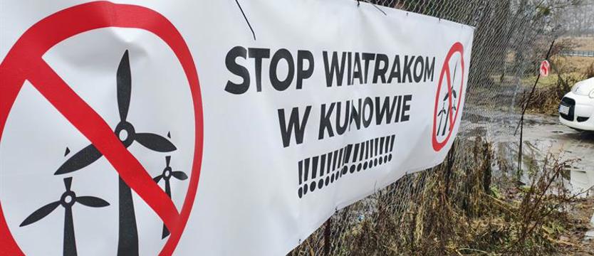 Kunowo pod Stargardem podzielone przez wiatraki