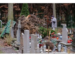 Cmentarne oględziny i porządki po wichurze