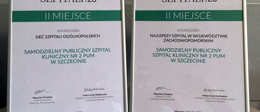 Szpital na Pomorzanach w złotej setce. Awansował o 30 miejsc