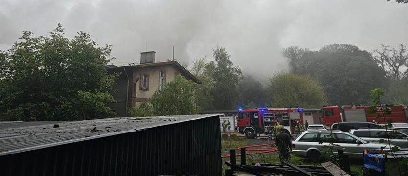 Pożar poddasza przy ul. Judyma w Szczecinie