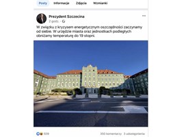 Obniżamy temperaturę - zapowiada prezydent Szczecina