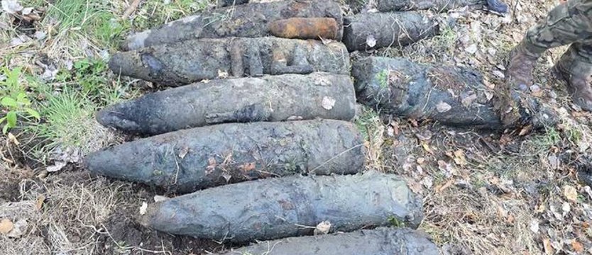 Prawdziwy arsenał niewybuchów odnaleziony w lasach koło Karlina