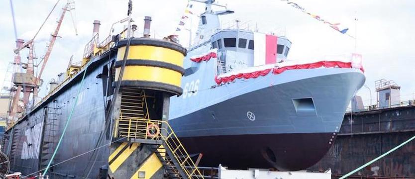 Zwodowali ORP „Czajkę”. Okręt trafi do 8. Flotylli Obrony Wybrzeża w Świnoujściu