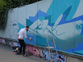 Urban Art Szczecin - graffiti na rogu Taczaka i Łukasińskiego
