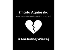 W środę manifestacja na pl. Adamowicza w Szczecinie. „Ani jednej więcej - dla Pani Agnieszki"