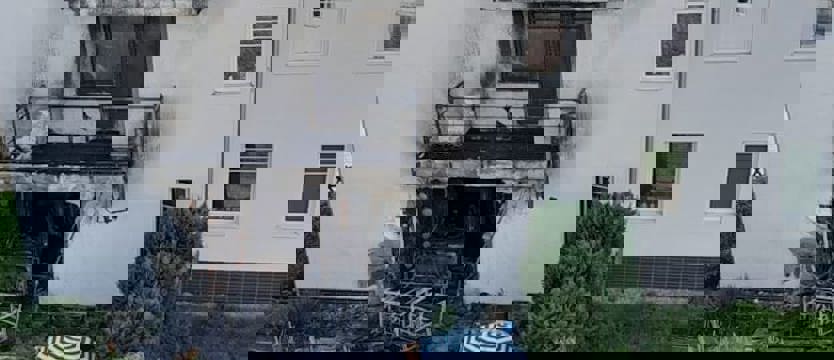 Na ul. Gwarnej w Szczecinie spaliło się mieszkanie