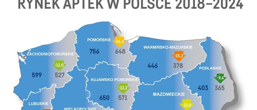 Białe plamy na samorządowej mapie Polski - gdzie w Polsce znikają apteki?