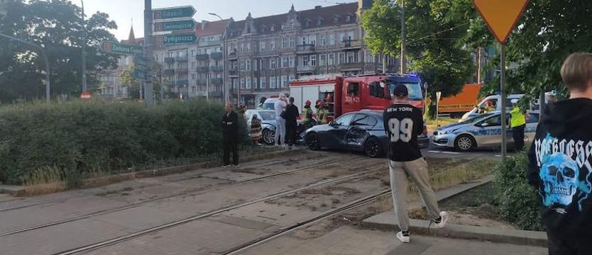 Kolizja i utrudnienia na pl. Kościuszki w Szczecinie
