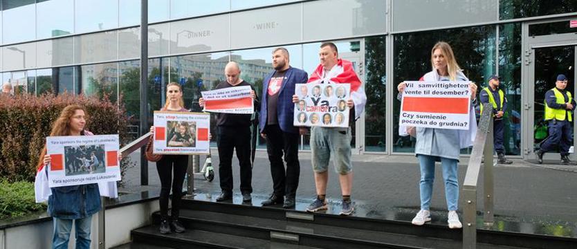 Białorusini protestowali przed biurowcem Oxygen