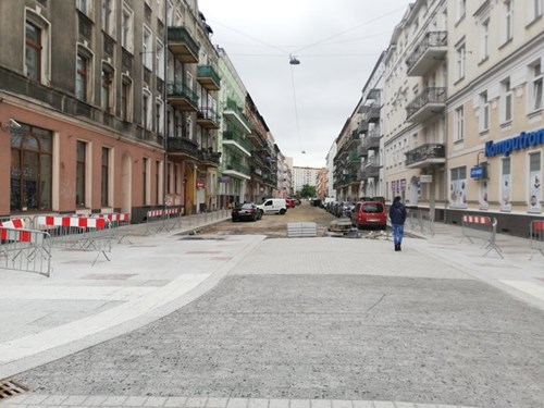 Przebudow ulic w śródmieściu Szczecina