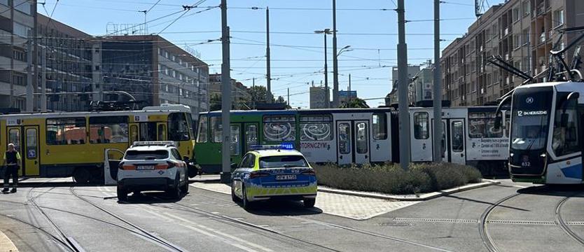 Dwa tramwaje zderzyły się na Placu Rodła