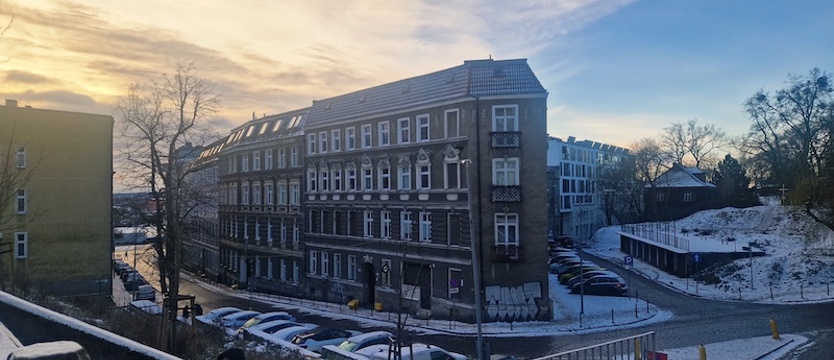 Zimowy poranek w Szczecinie