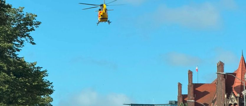 Wypadek w centrum Szczecina. Pracownik spadł z rusztowania