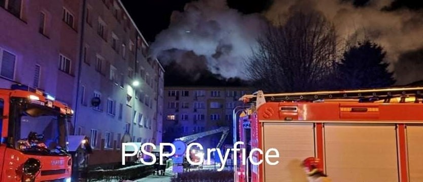 Pożar mieszkania przy ul. Wałowej w Gryficach