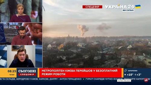 Ukraińska telewizja o wojnie na Ukrainie