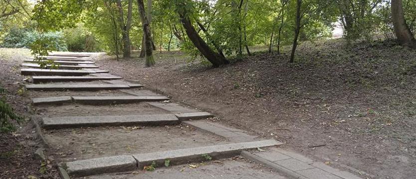 Część parku w przemianie. Nowa zieleń w odtwarzany układ historyczny