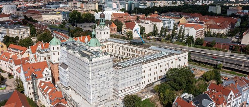 Zamek Książąt Pomorskich - przywracają historyczny kolor elewacji