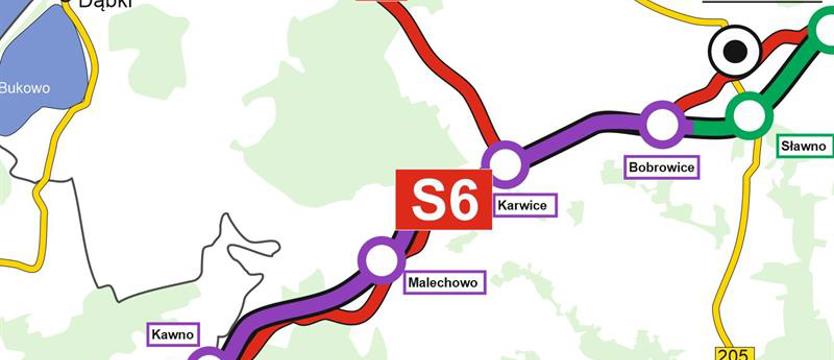 Układ drogowy i system odwodnienia do wzmocnienia na zalanym zimą odcinku S6