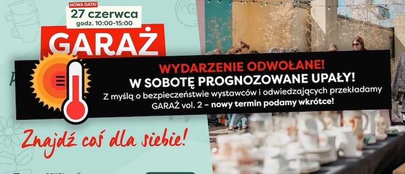 Garażówka w Galerii Turzyn odwołana