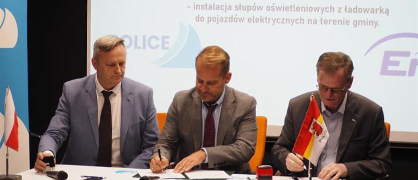 Oszczędne oświetlenie i stacje ładowania pojazdów. Gmina Police umówiła się z Eneą