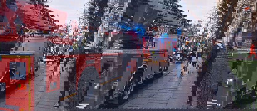 Pożar przy al. Piastów w Szczecinie