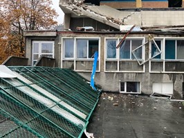 Zawaliła się ściana Szczecińskiego Domu Sportu