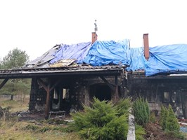 Dom spłonął w Przybiernowie
