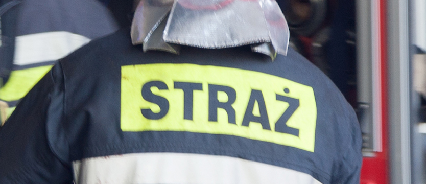 Płonął samochód na rondzie Gierosa