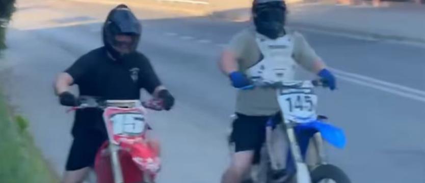 Niebezpieczny rajd motocyklistów po ścieżce rowerowej