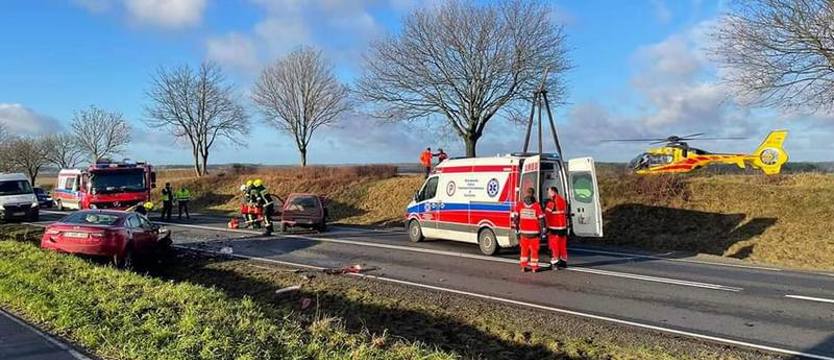 Wypadek w pobliżu Suchania. DK 10 zablokowana