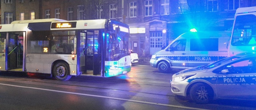 Kolizja przy Bramie Portowej. Tramwaje stoją