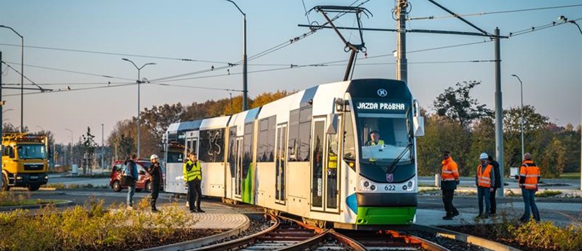 Pierwszy tramwaj na ul. Szafera w Szczecinie. Na razie próbnie