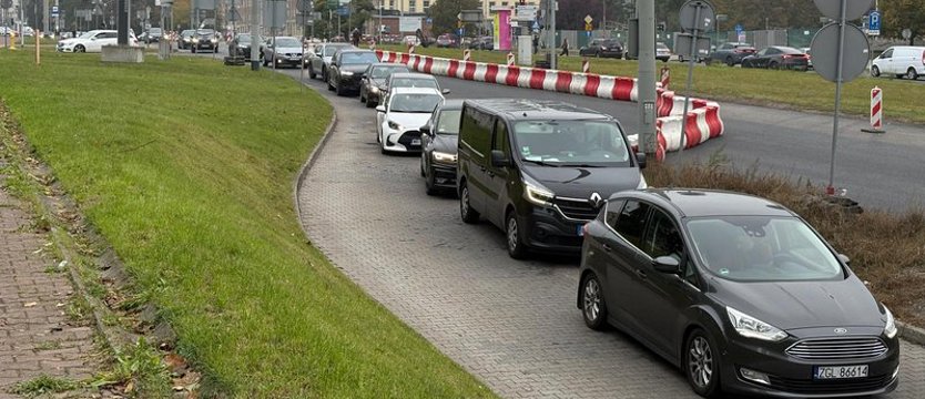 Korki w centrum Szczecina po zamknięciu Trasy Zamkowej