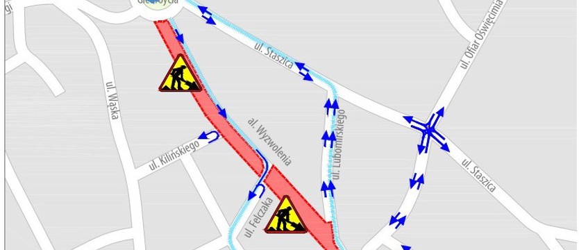 Ulica Ofiar Oświęcimia znowu dwukierunkowa