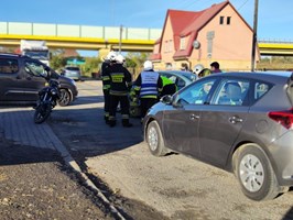 Wypadek w Wolinie. Śmigłowiec zabrał rannego motocyklistę