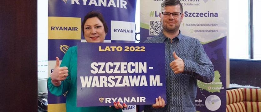 Ryanair oferuje nowe loty ze Szczecina do Warszawy