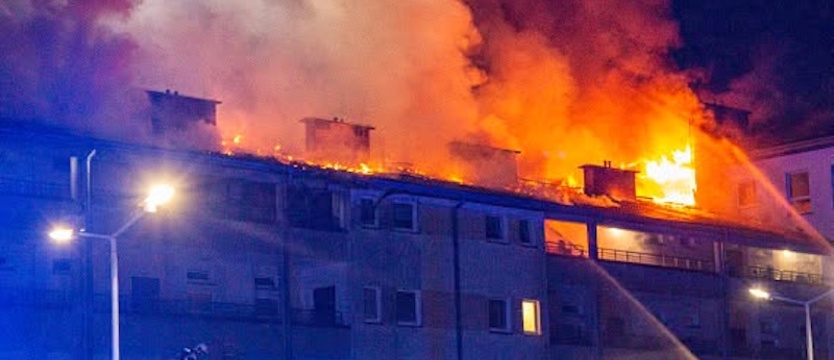 Ponad 70 osób ewakuowanych po pożarze bloku w Świnoujściu