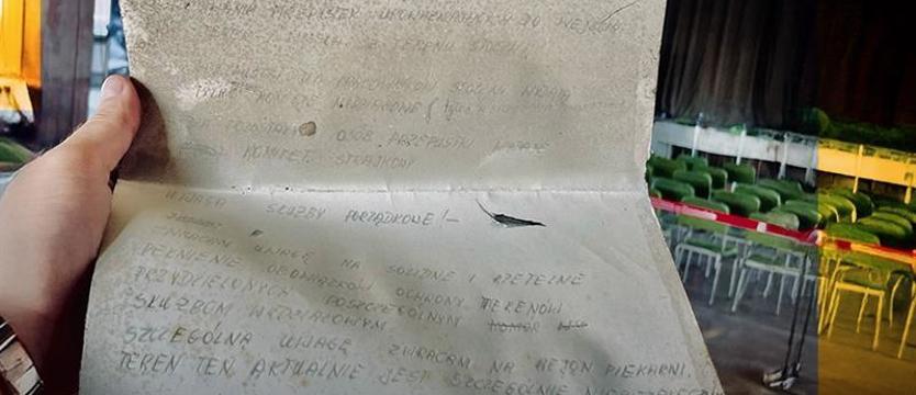 Znalezisko w historycznej świetlicy. Odezwa do stoczniowców
