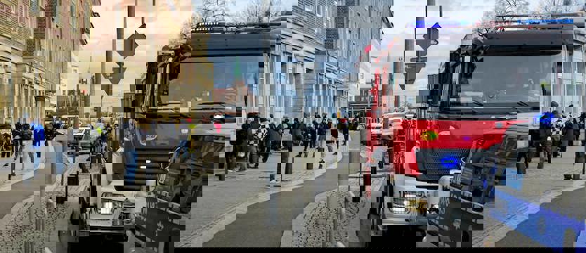 Ewakuacja z budynku sądu przy pl. Żołnierza Polskiego