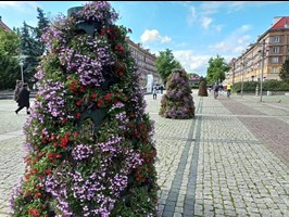 Kwiatowe wieże ozdobą Szczecina