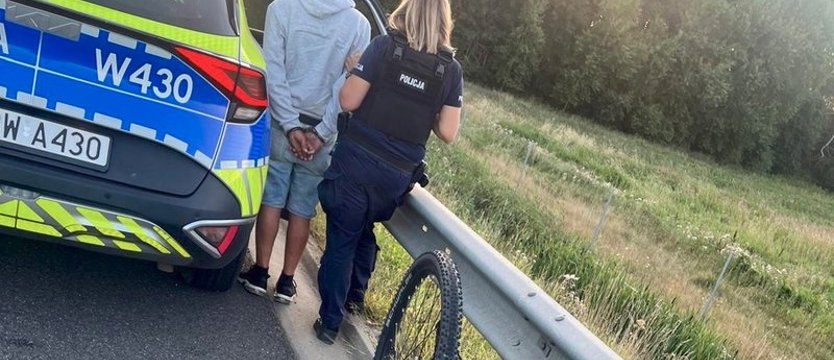 Pijany rowerzysta drogą ekspresową S6 dojechał z Kołobrzegu pod Goleniów
