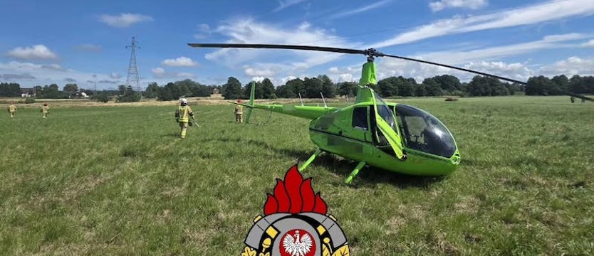 Awaryjne lądowanie śmigłowca wstrzymało ruch pociągów