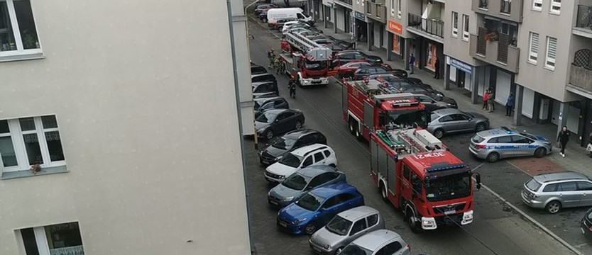 Strażacy przy Gorkiego w Szczecinie. Na szczęście to tylko przypalona potrawa