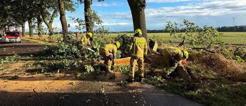 Burze, silny wiatr i deszcz. Ciężka doba zachodniopomorskich strażaków