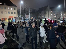 Protest przed siedzibą PiS w Szczecinie po uzasadnieniu TK ws. aborcji