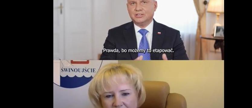 Prezydent Duda rozmawiał z lekarz naczelną świnoujskiego szpitala