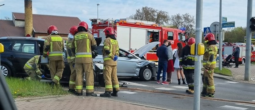 Wypadek na skrzyżowaniu Milczańskiej i Mieszka I w Szczecinie